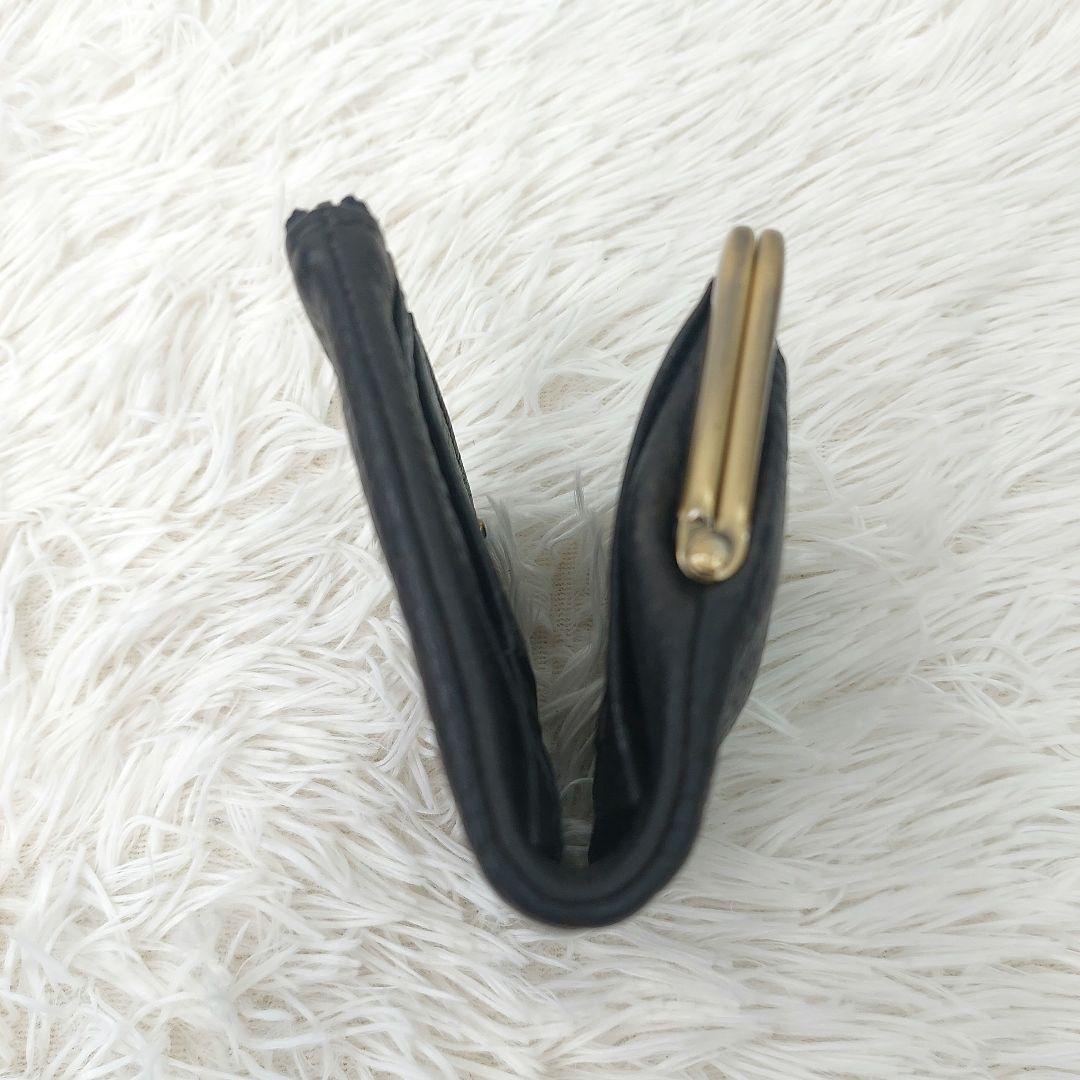 良品 土屋鞄　Toneオイル ヌメ がま口ポケット財布 ブラック 箱付き