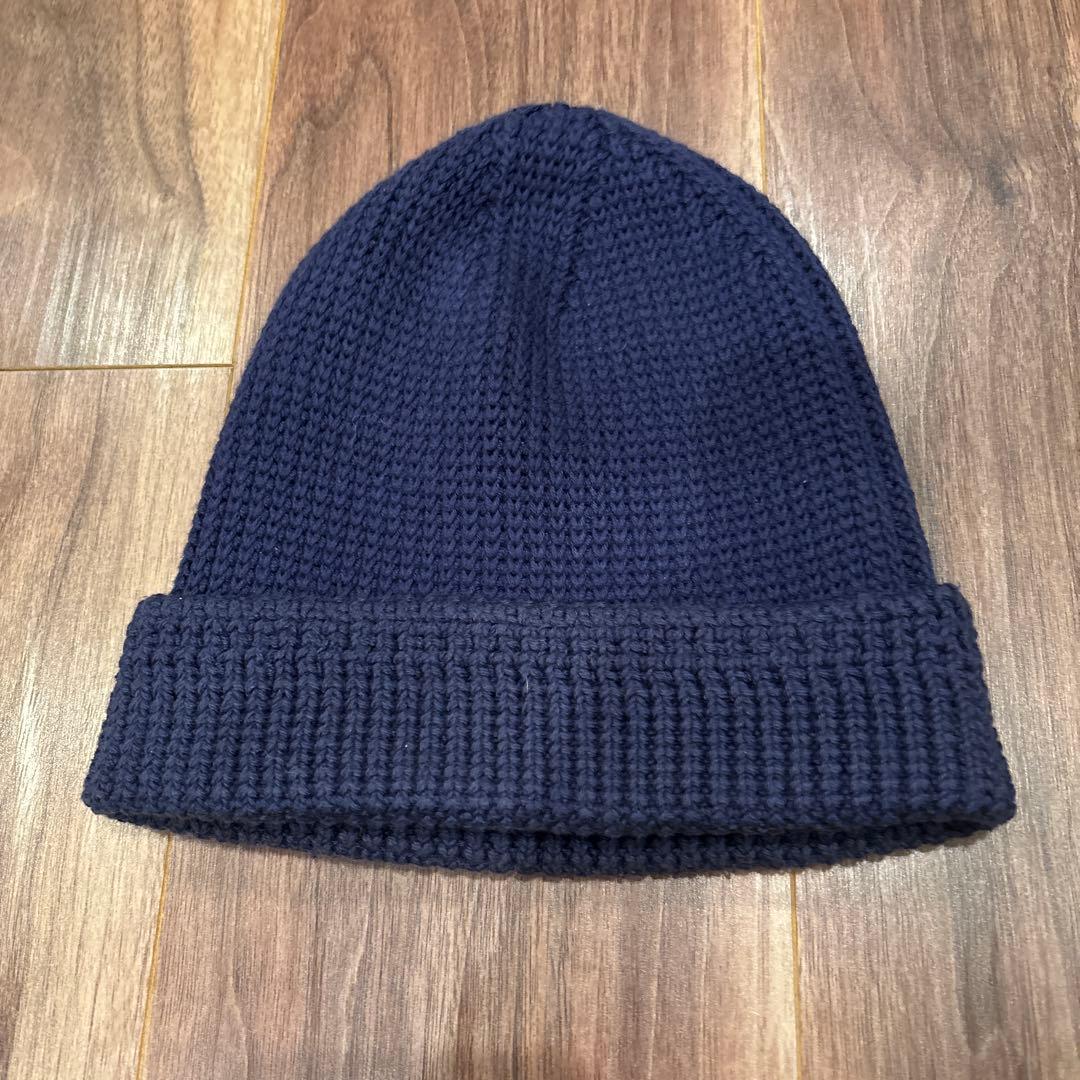visvim knit beanie ネイビー