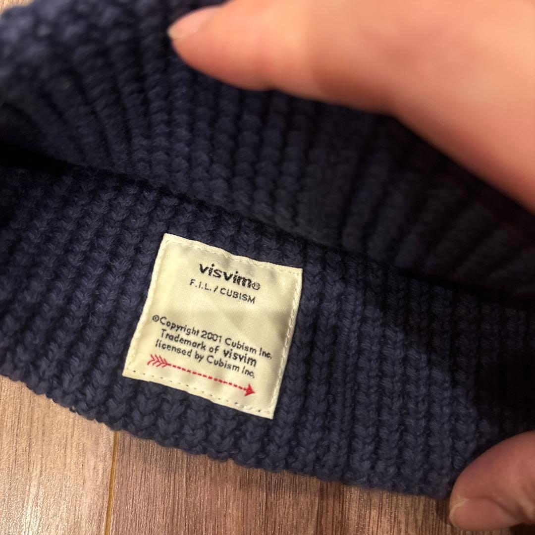visvim knit beanie ネイビー