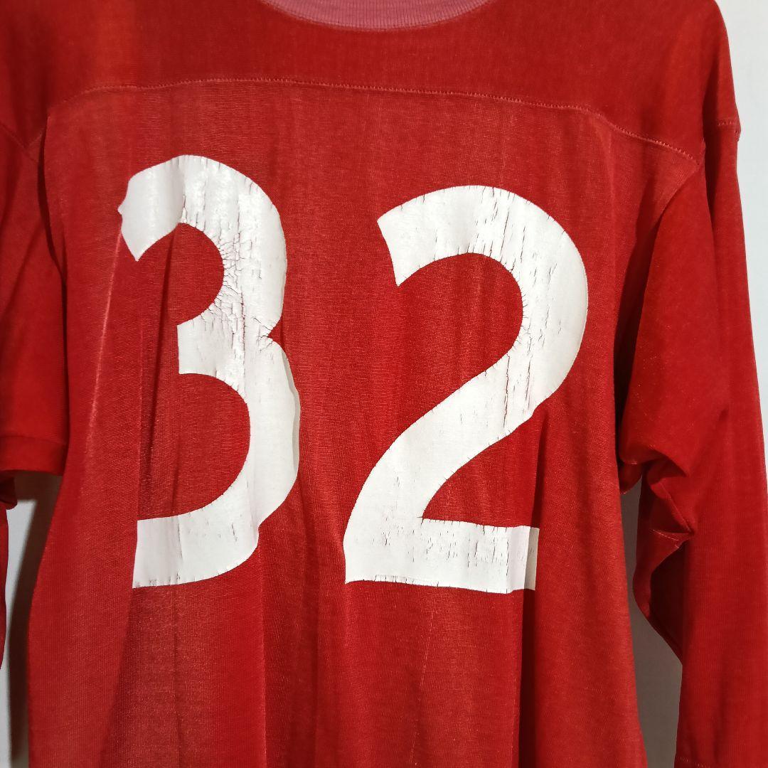 60s 70s チャンピオンレーヨンフットボールTシャツ M フェード