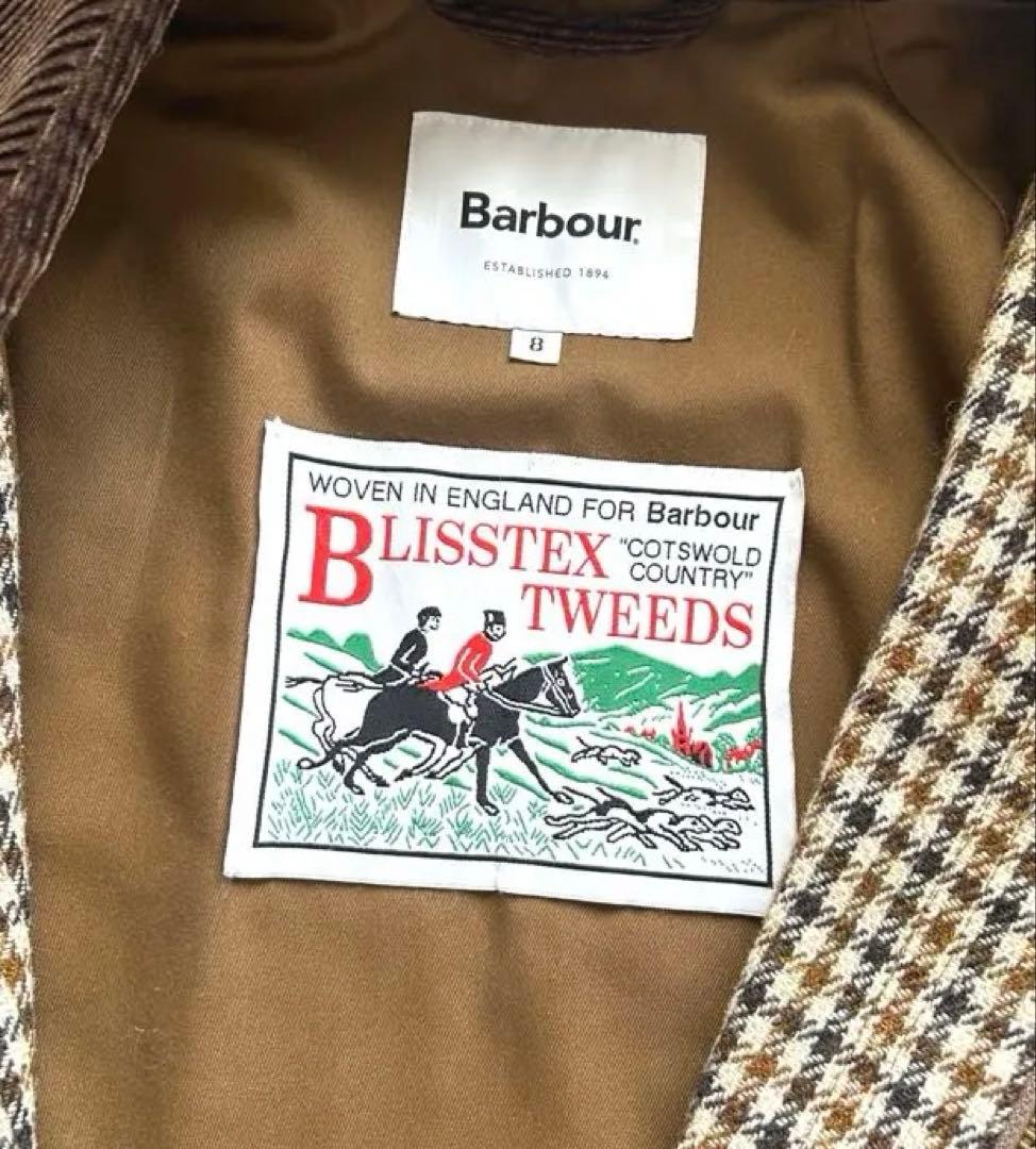 Barbour rokh 別注サイズ8ガンクラブチェックコート