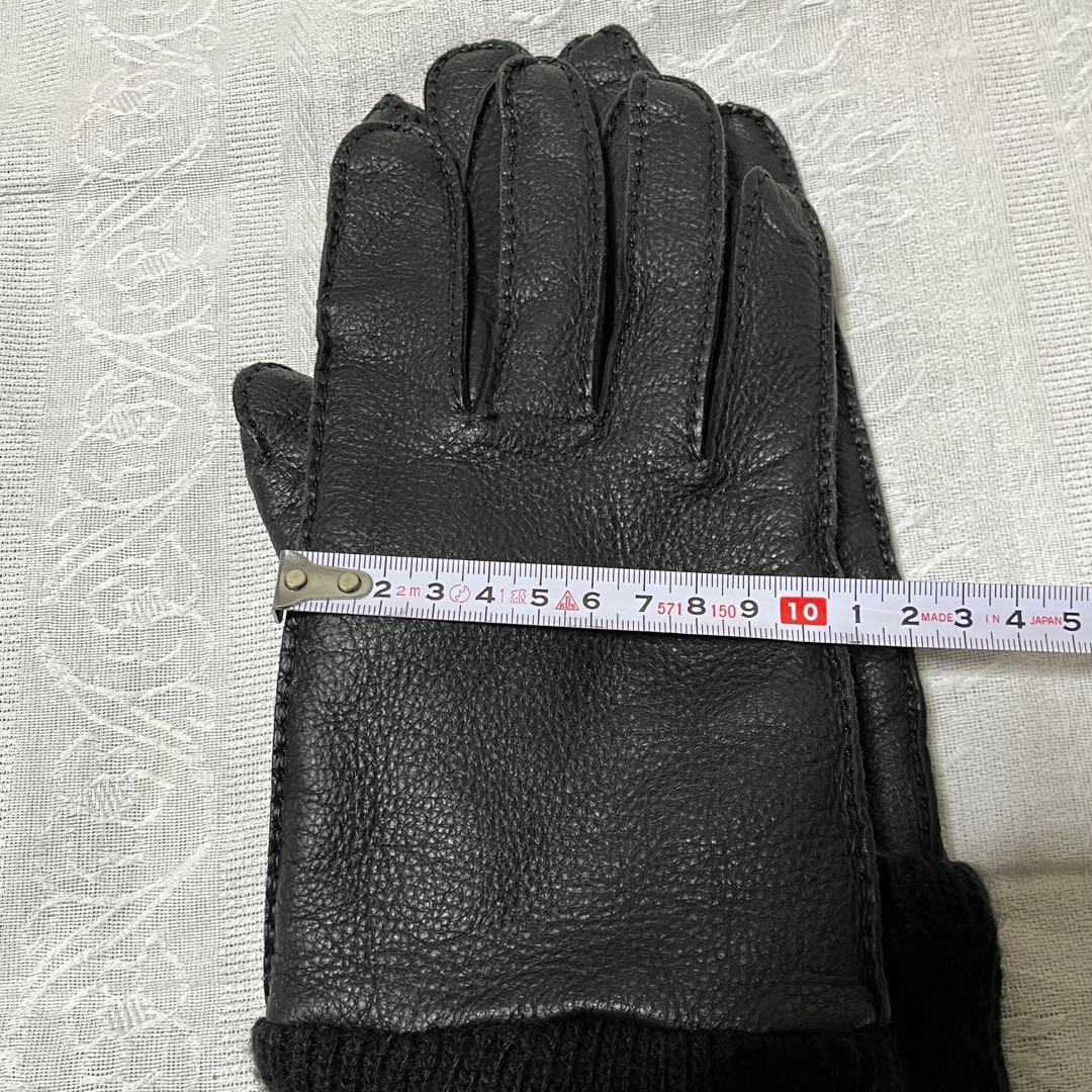希少　ワイズフォーメン　y's for men レザー　ニット　手袋　黒