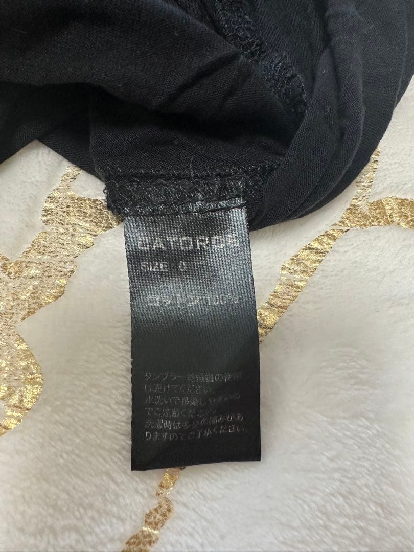 CATORCE ブラック Vネック Tシャツ サイズ0