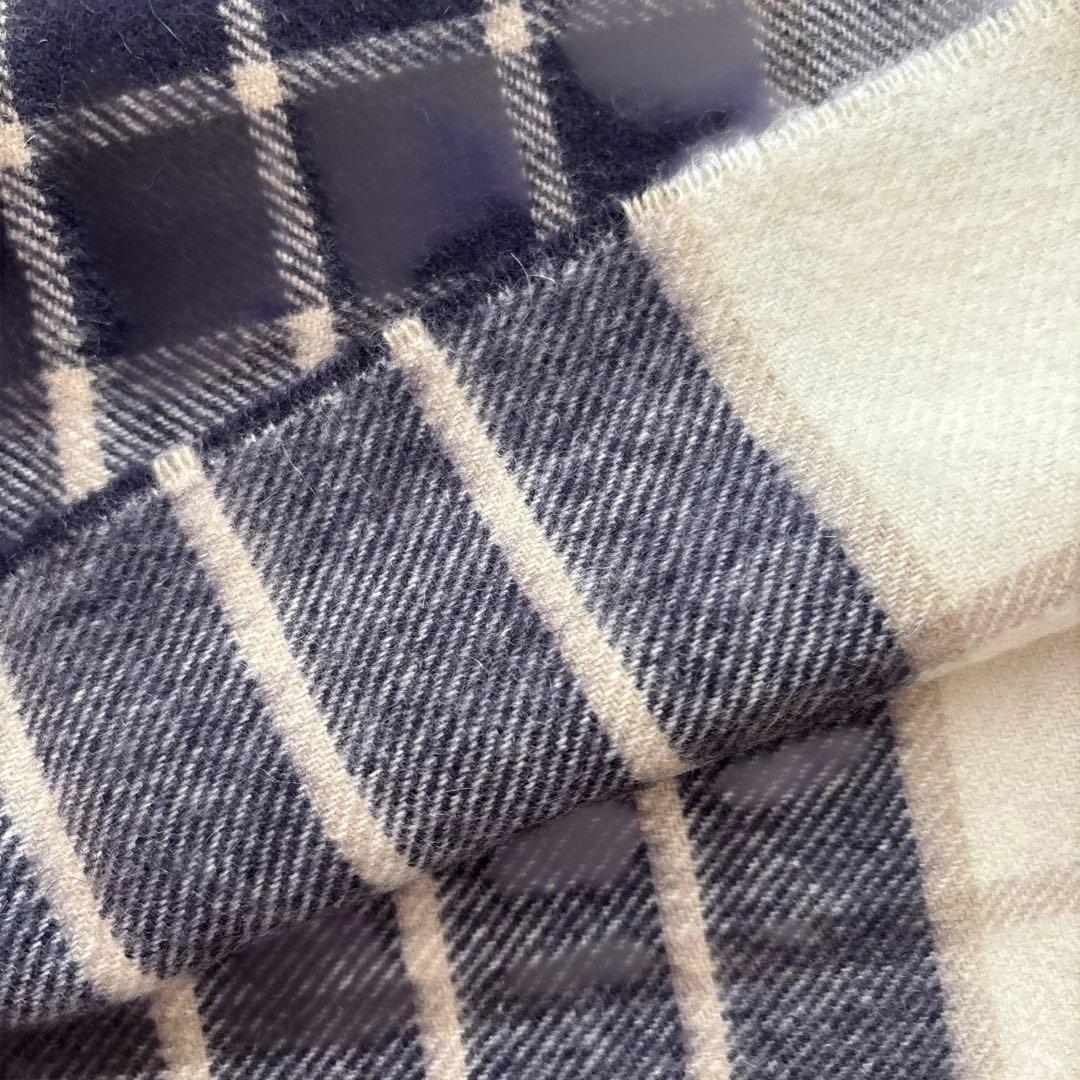【美品】Johnstons チェック柄カシミヤストール
