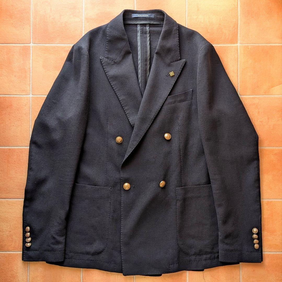 TAGLIATORE ブレザー ダブル GLEN DAKAR ネイビージャケット