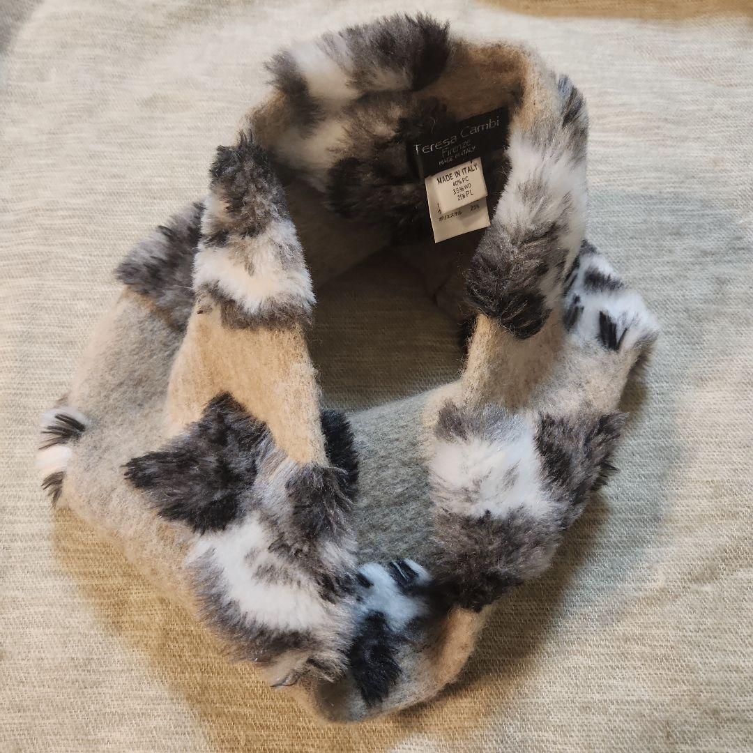 TERESA CAMBI　テレサカンビ　猫柄 スヌード　イタリア製　完売