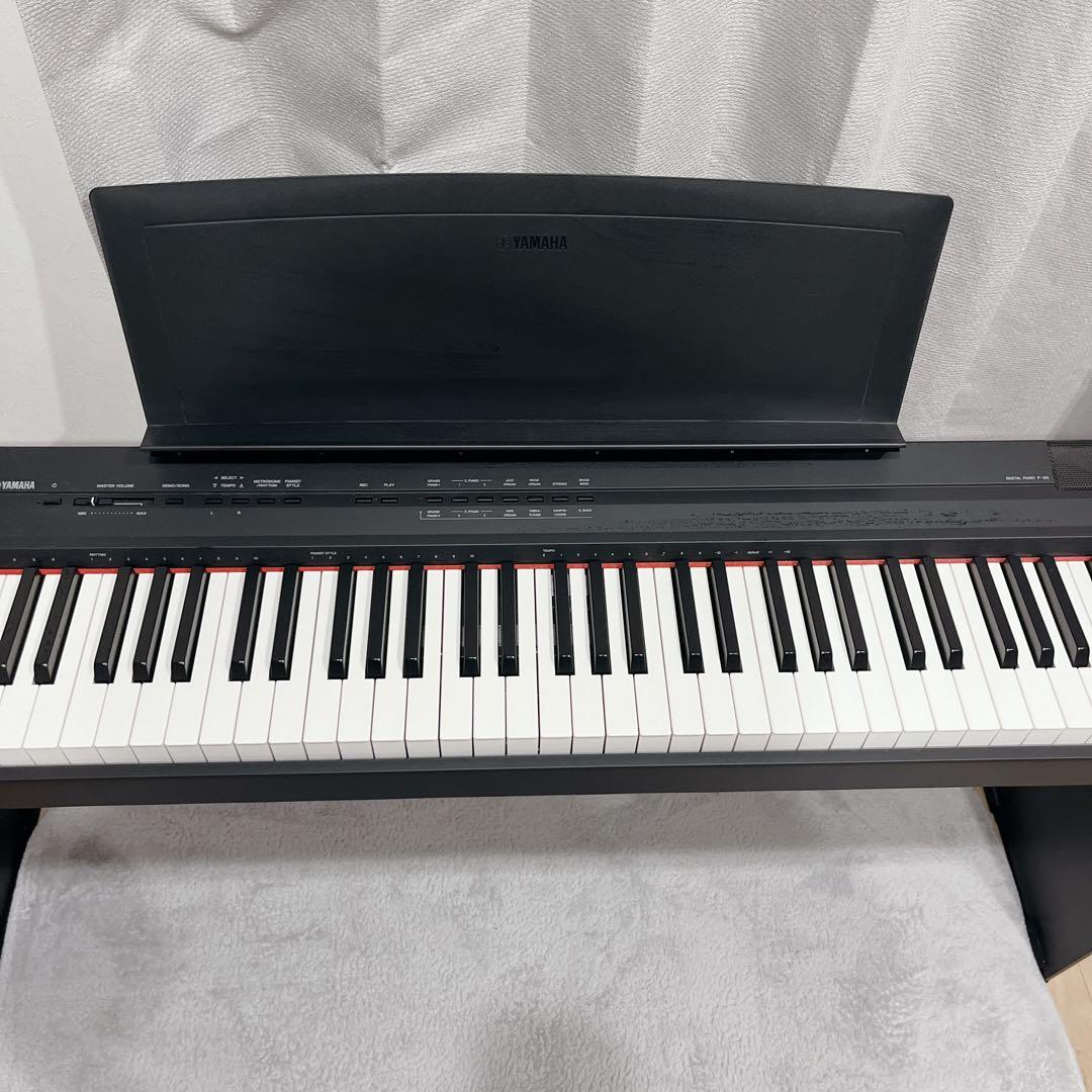 【美品】YAMAHA 電子ピアノ P-105 譜面台 スタンド フットペダル付き