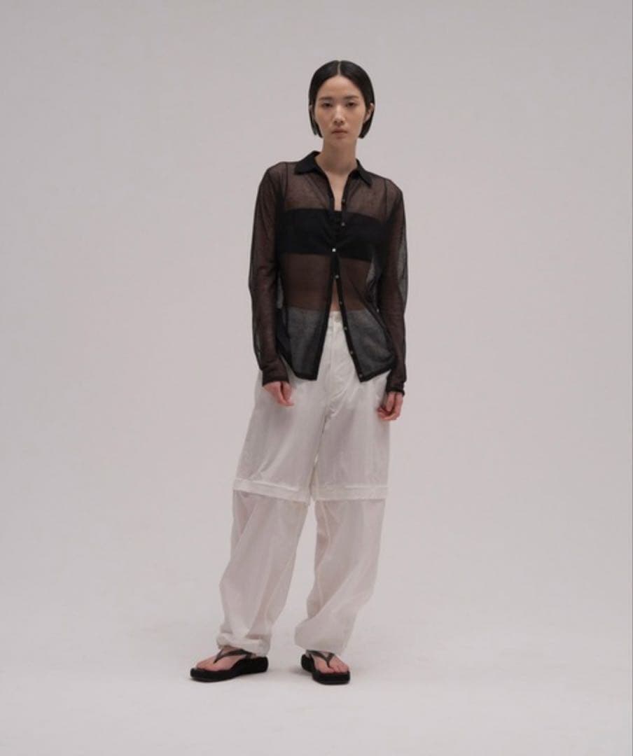 Hi　enof sheer cardigan ブラック