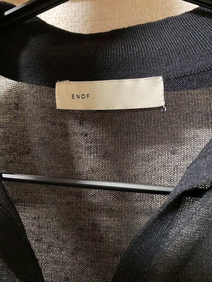 Hi　enof sheer cardigan ブラック