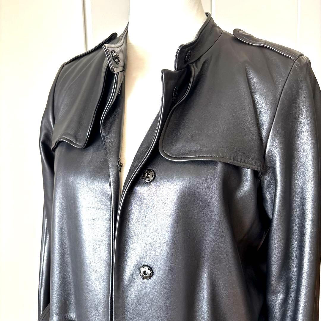 Agnes b. SPECIAL ラムレザーコート ブラック 仏製　<美品>