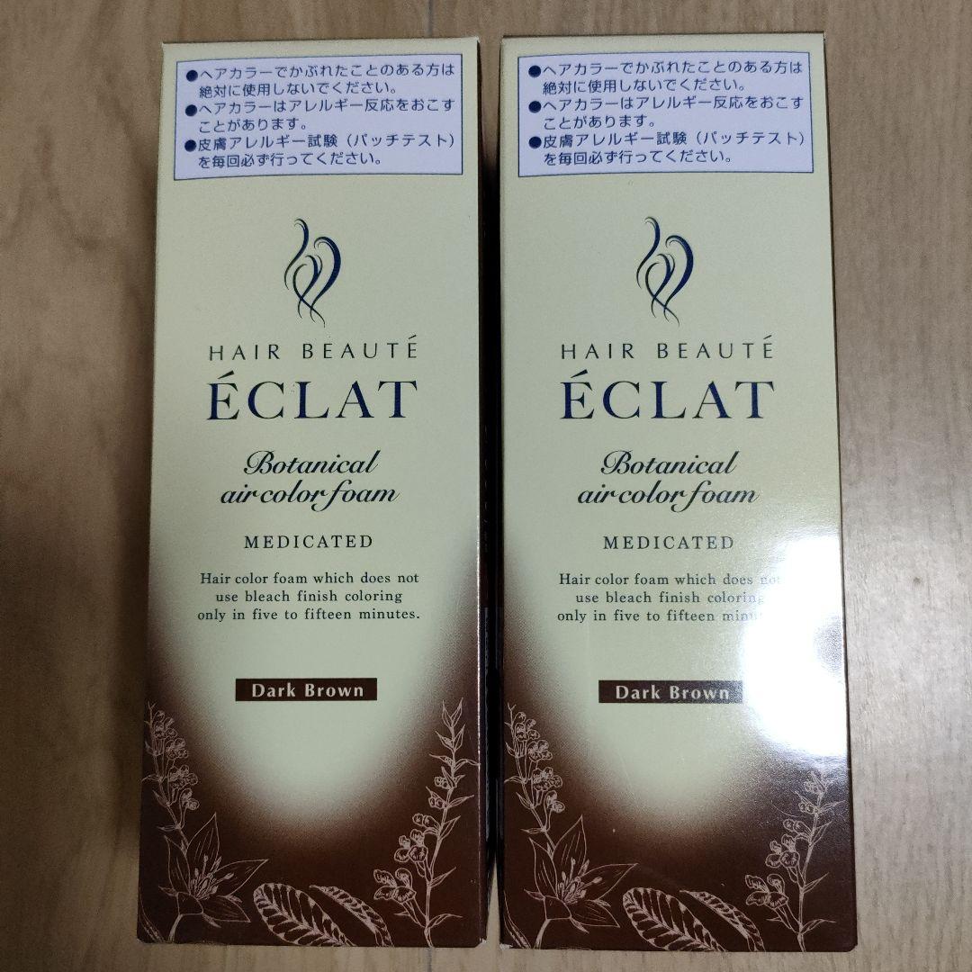 エクラ ボタニカルエアカラーフォーム ダークブラウン80g(２本セット)※新品
