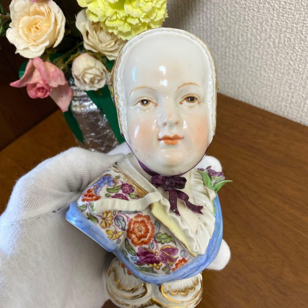 マイセンバストアップオブジェの人形　置物
