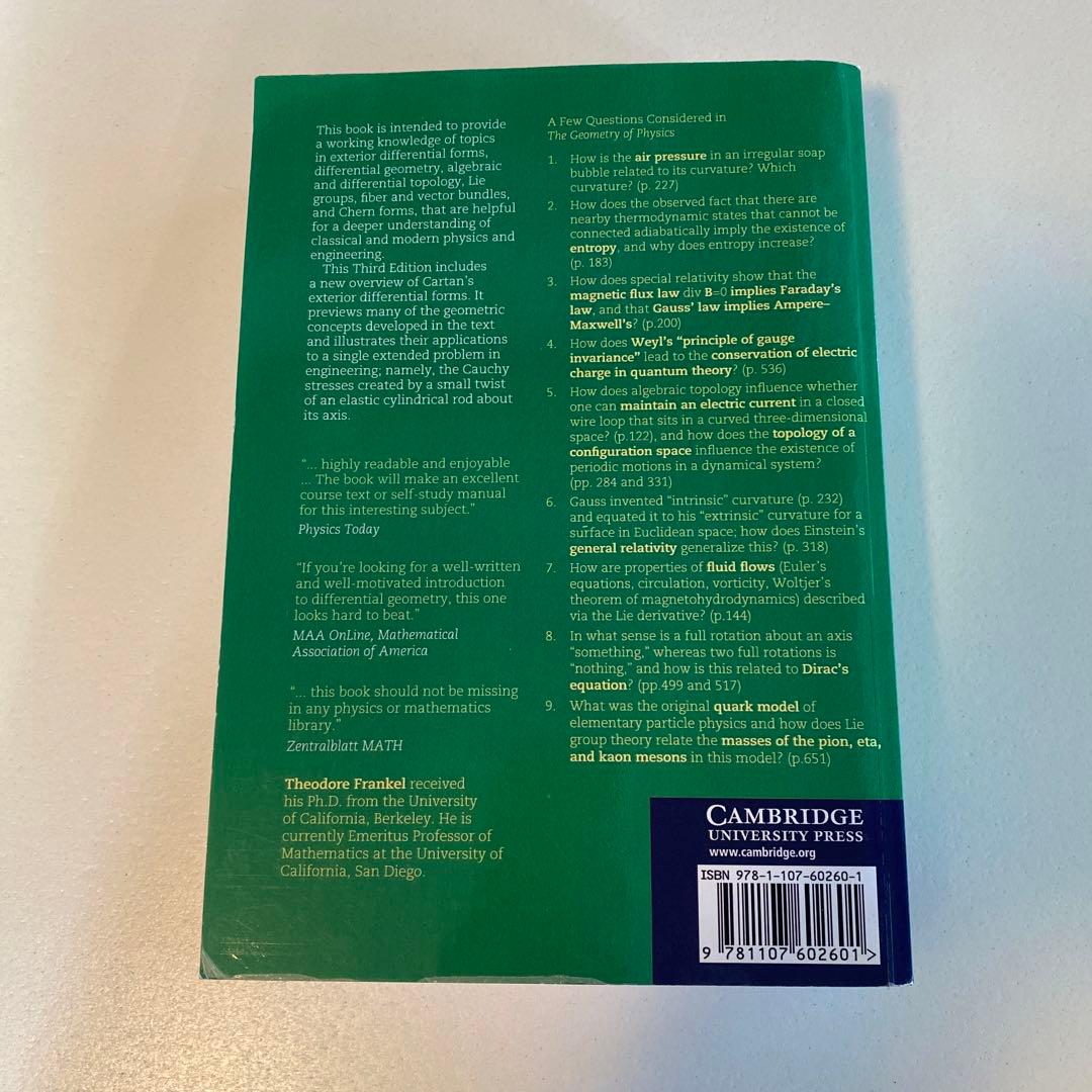 洋書 THE GEOMETRY OF PHYSICS AN INTRODUCTION