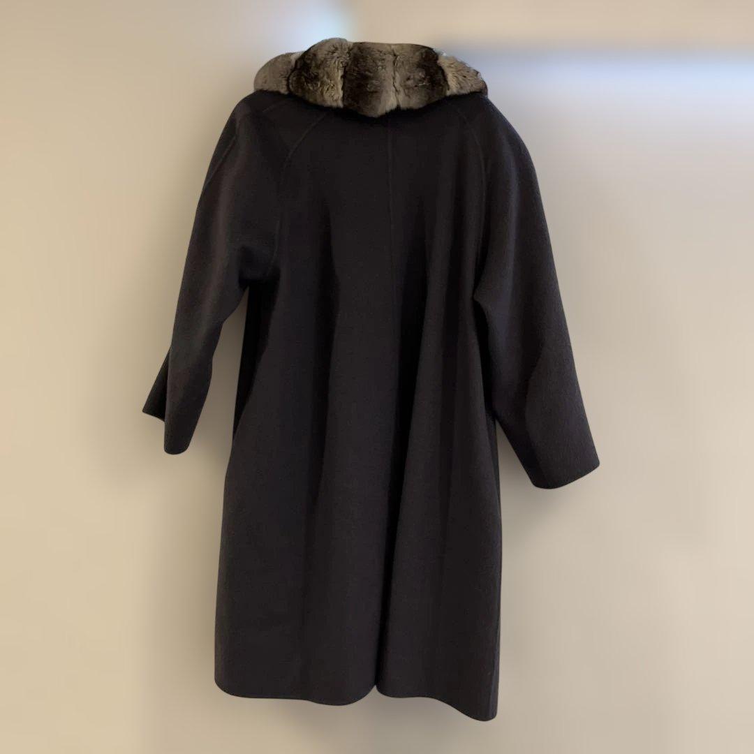 【カシミア100%】Doller B ロングコート パープル