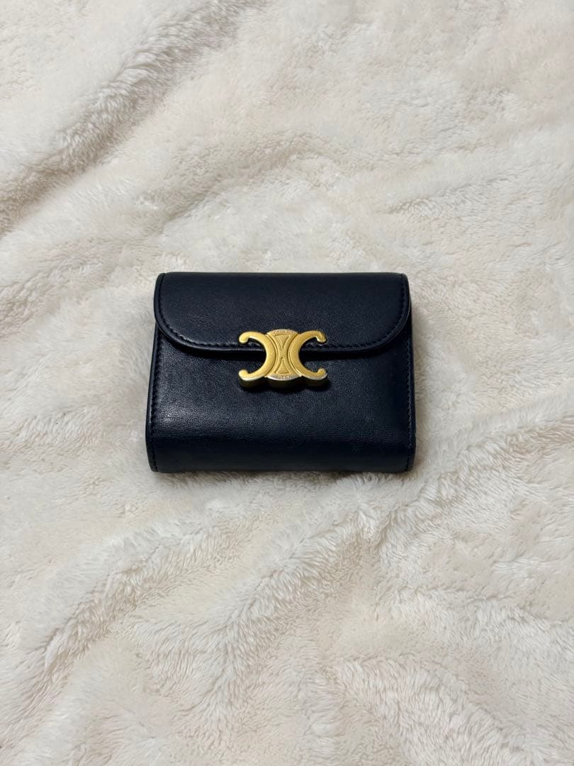 CELINE 黒 三つ折り財布