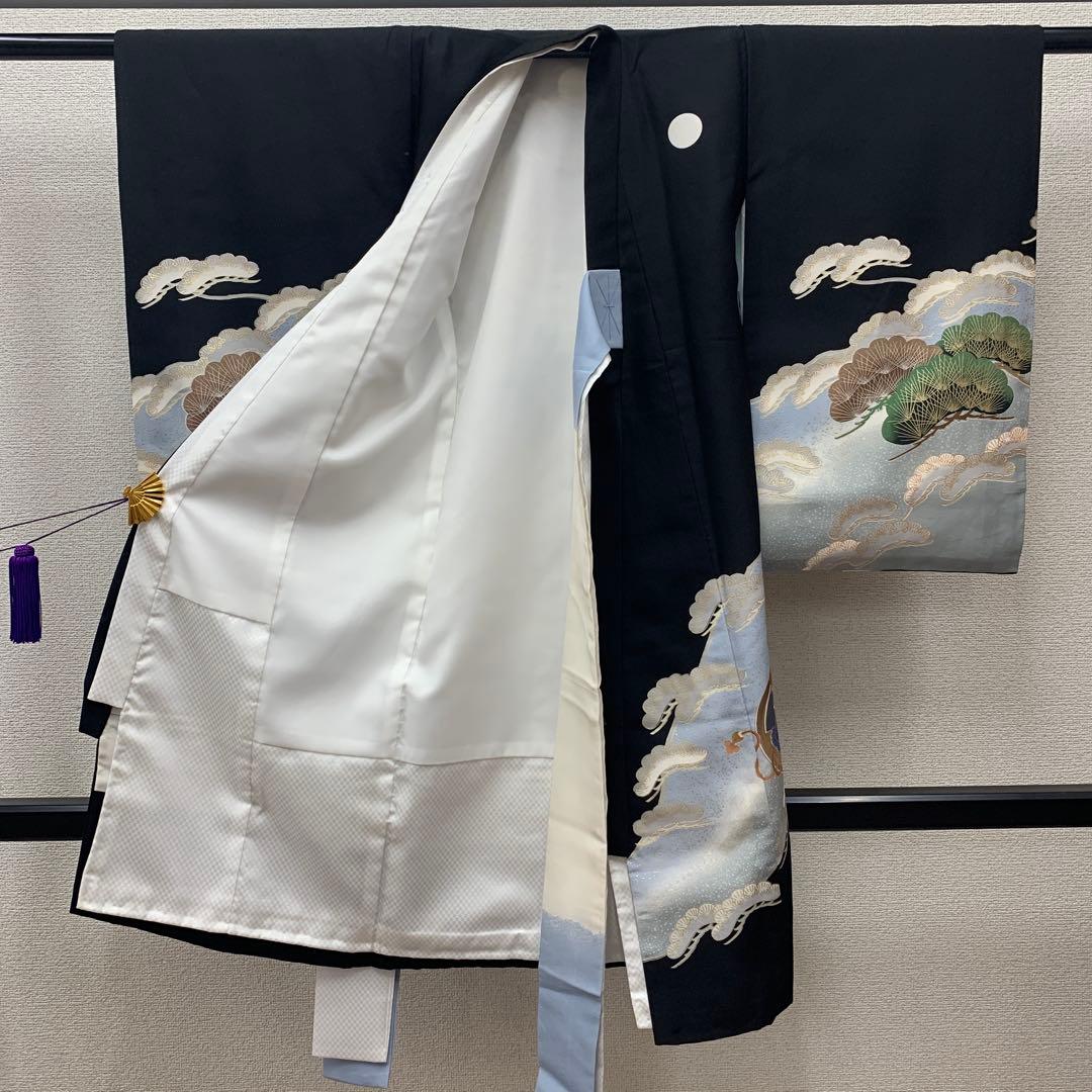 506ayu34□お宮参り 七五三にも 長襦袢付き3歳 鷹□美品