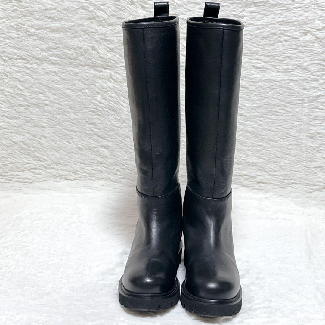 【極美品】カミナンド CAMINANDO ロングブーツ 8 黒 25cm 厚底