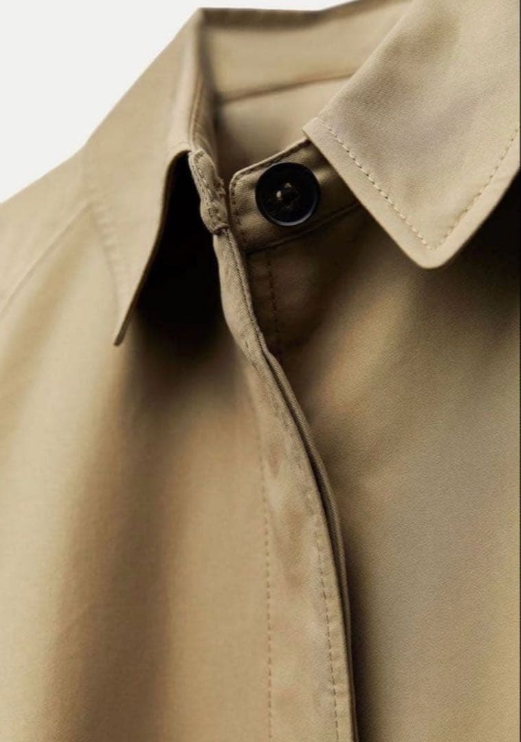 【美品】ZARA ZW COLLECTION ケープ トレンチコート ベージュ