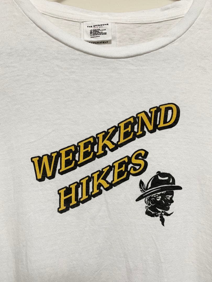 Shinzone WEEKEND HIKES Tシャツ ホワイト
