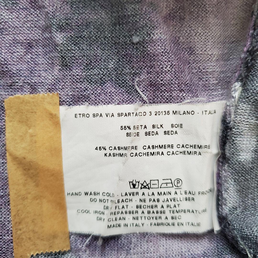 ETRO エトロ シルク カシミヤ 花柄 タートルネック ひざ丈 ワンピース