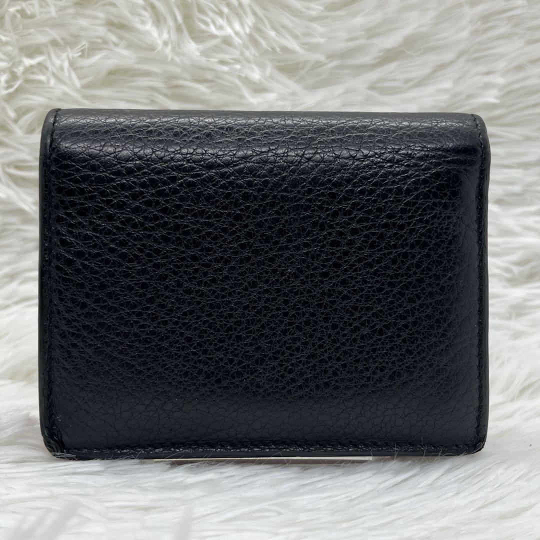 美品✨️プラダ 二つ折り財布 レザー シボ革 バイカラー レッド ブラック
