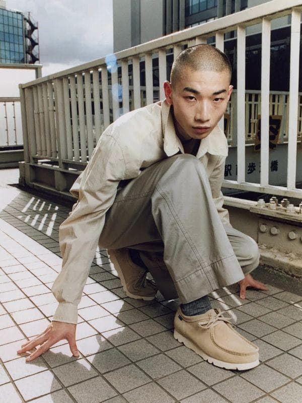 専用　24SS クラークス ワラビー ゴアテックス スエード ブーツ 26.0