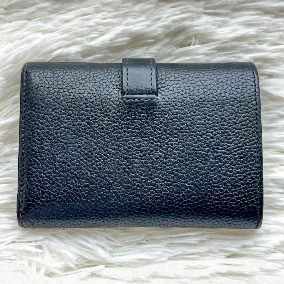 美品✨LOEWE ロエベ スモールバーティカルウォレット 三つ折り財布 黒