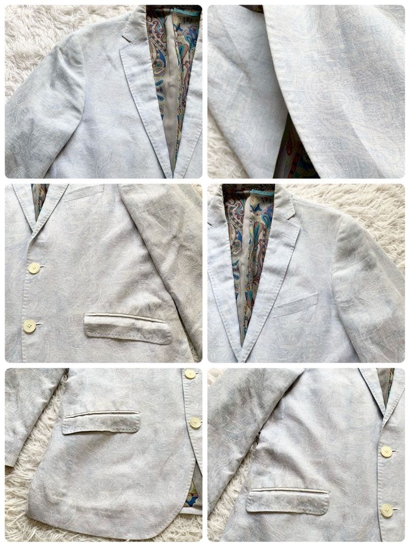 ETRO　エトロ　ペイズリー　ジャガード　テーラードジャケット　サイズ52