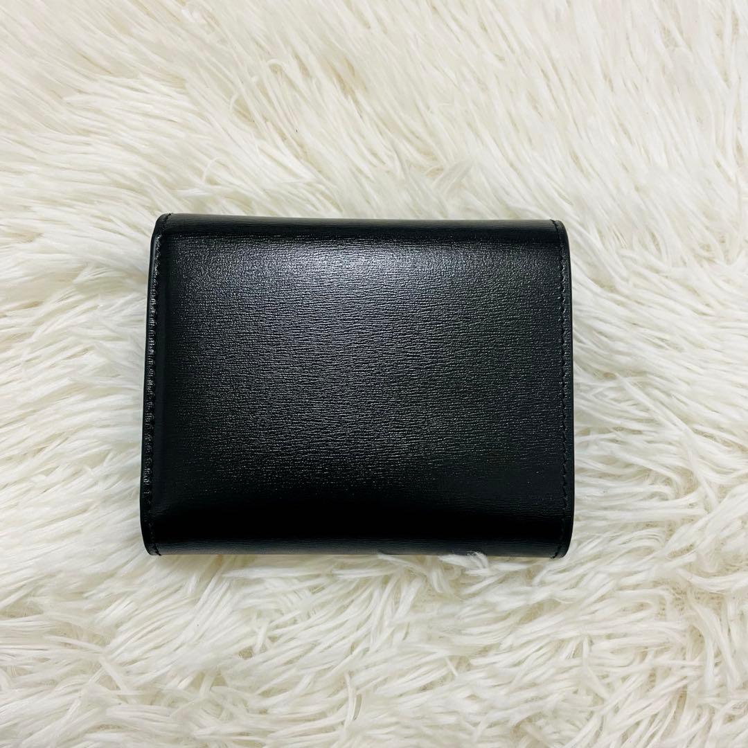 未使用級✨付属完備✨セリーヌ 三つ折り財布 トリオンフ レザー ブラック