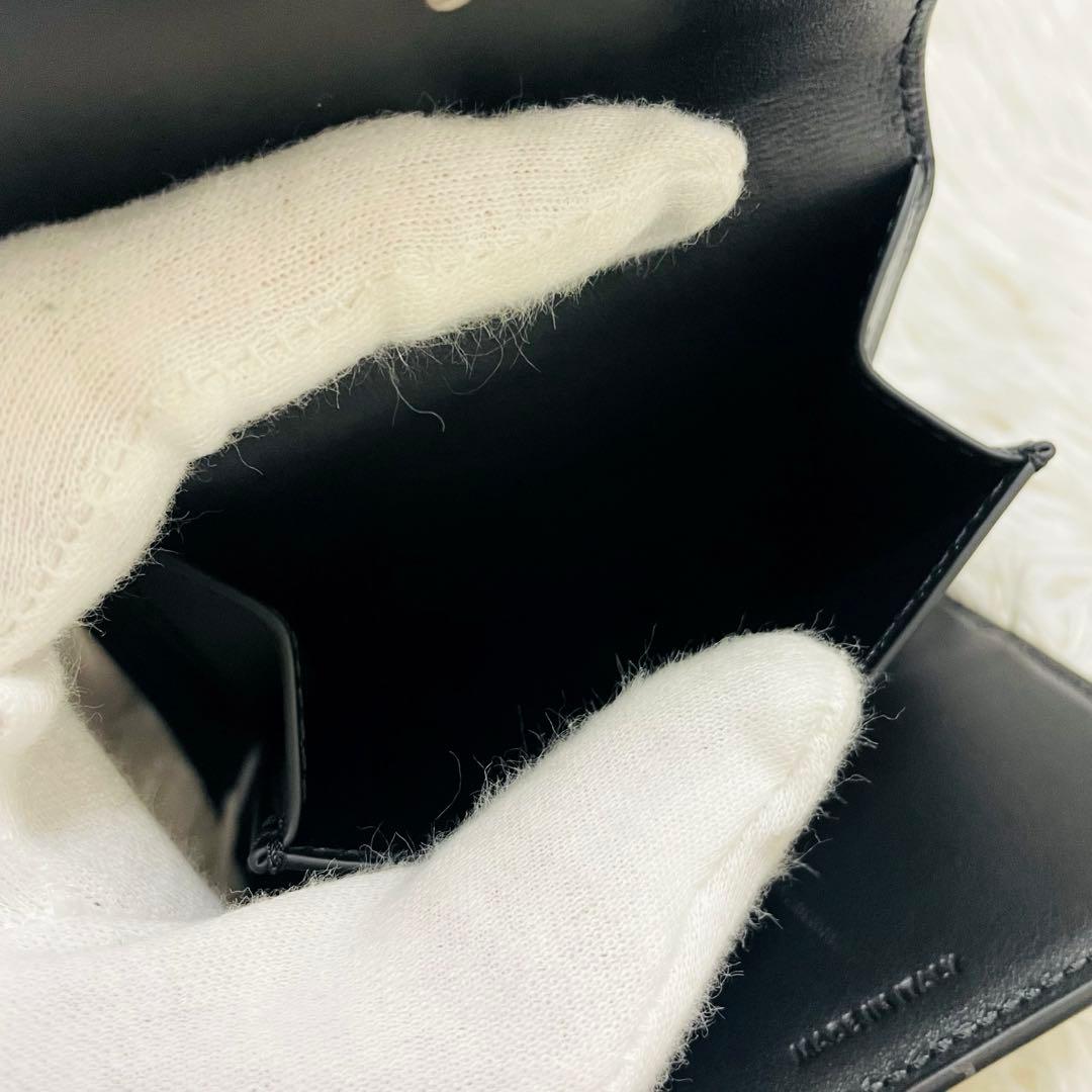 未使用級✨付属完備✨セリーヌ 三つ折り財布 トリオンフ レザー ブラック