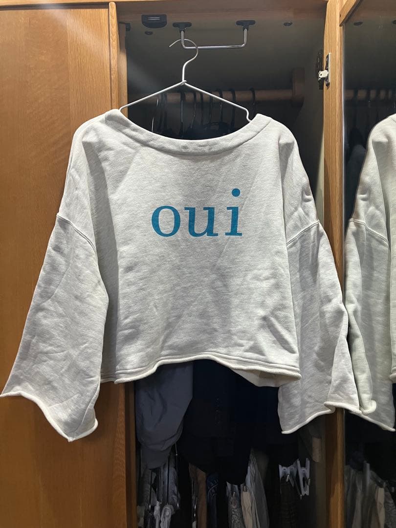 裏毛 oui プリント2wayカーディガン　ネストローブ nest robe