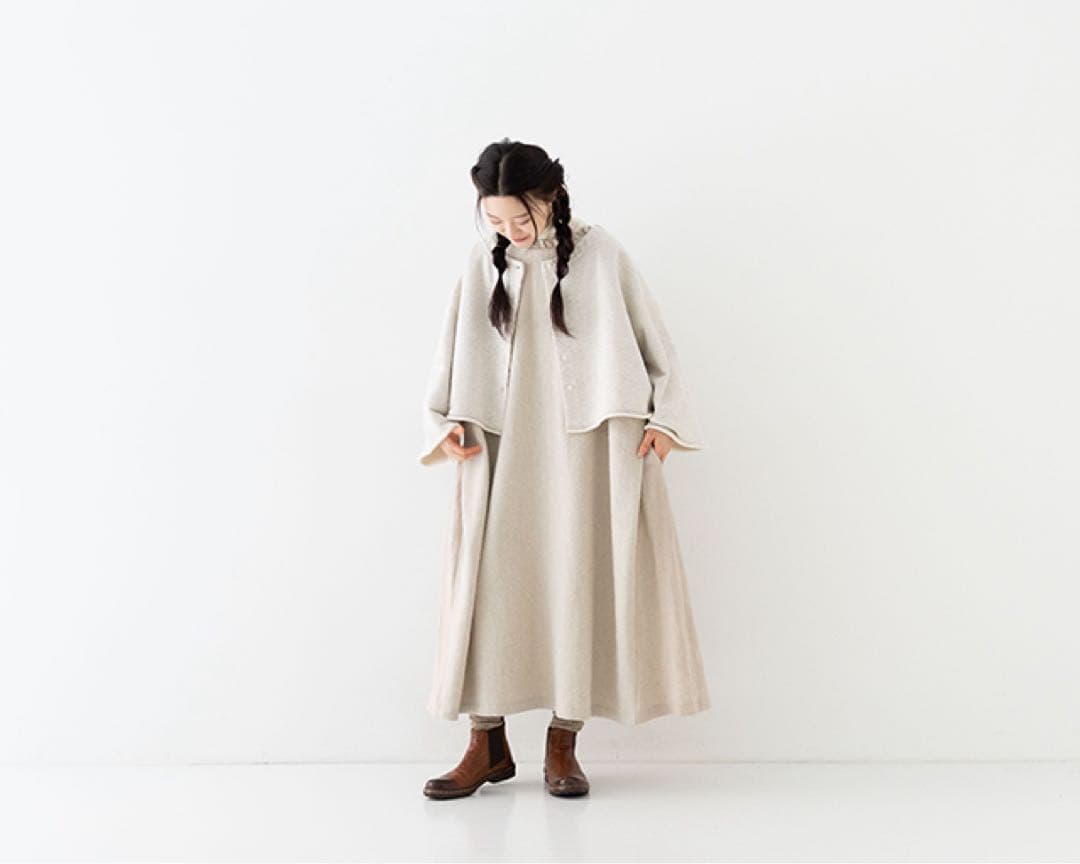 裏毛 oui プリント2wayカーディガン　ネストローブ nest robe