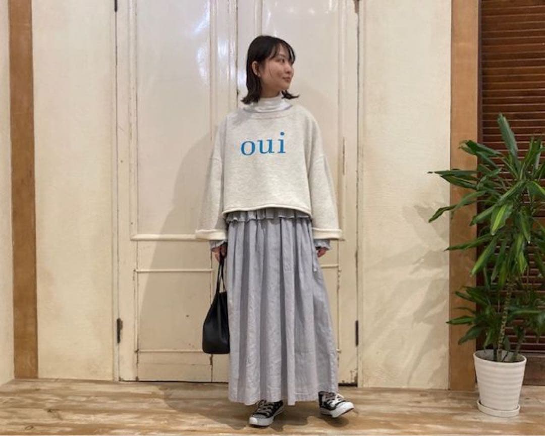 裏毛 oui プリント2wayカーディガン　ネストローブ nest robe
