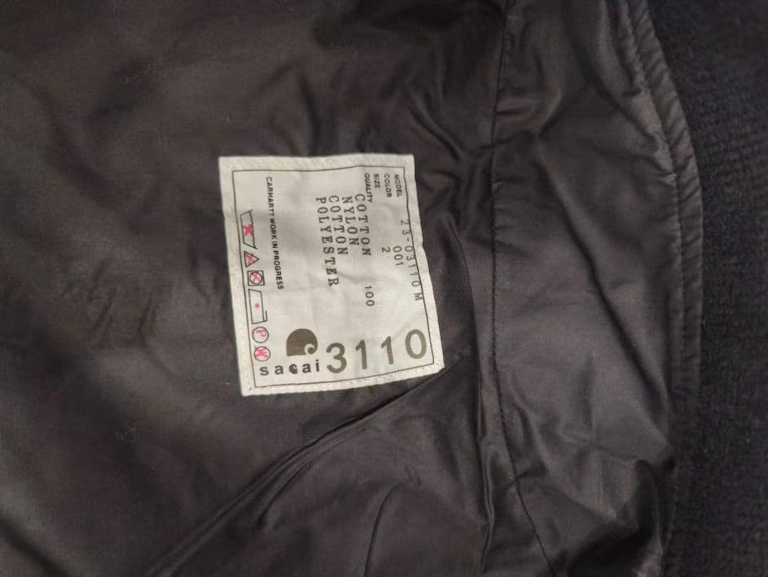 ジャケット・アウター sacai Carhartt WIP Canvas Michigan 2