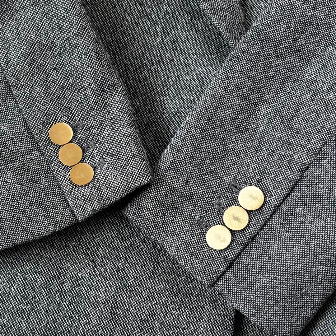 美品 ミラオーウェン　金釦ダブルブレストツイードブレザー　テーラードジャケット