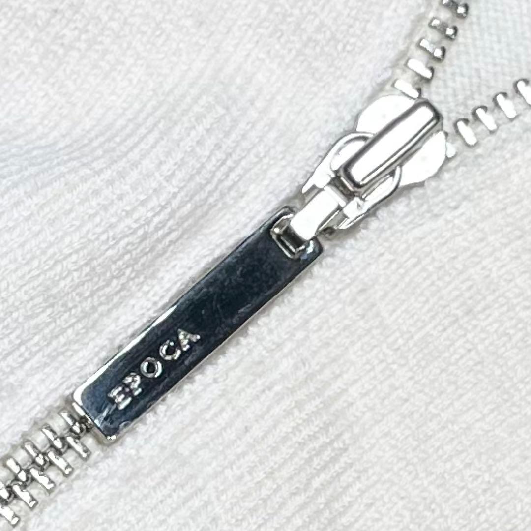 【タグ付き未使用】EPOCA カシミヤシルク混 ジップカーディガン アイボリー系