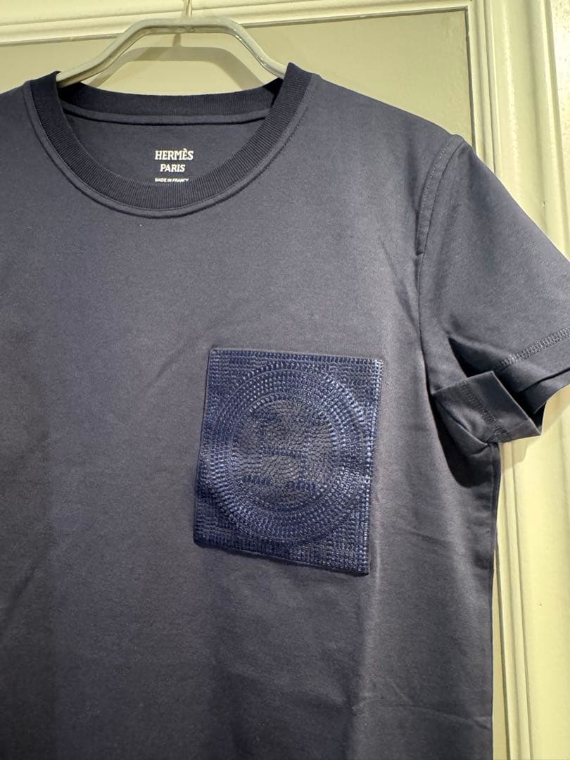 HERMES エルメス　ネイビー Tシャツワンピース　36