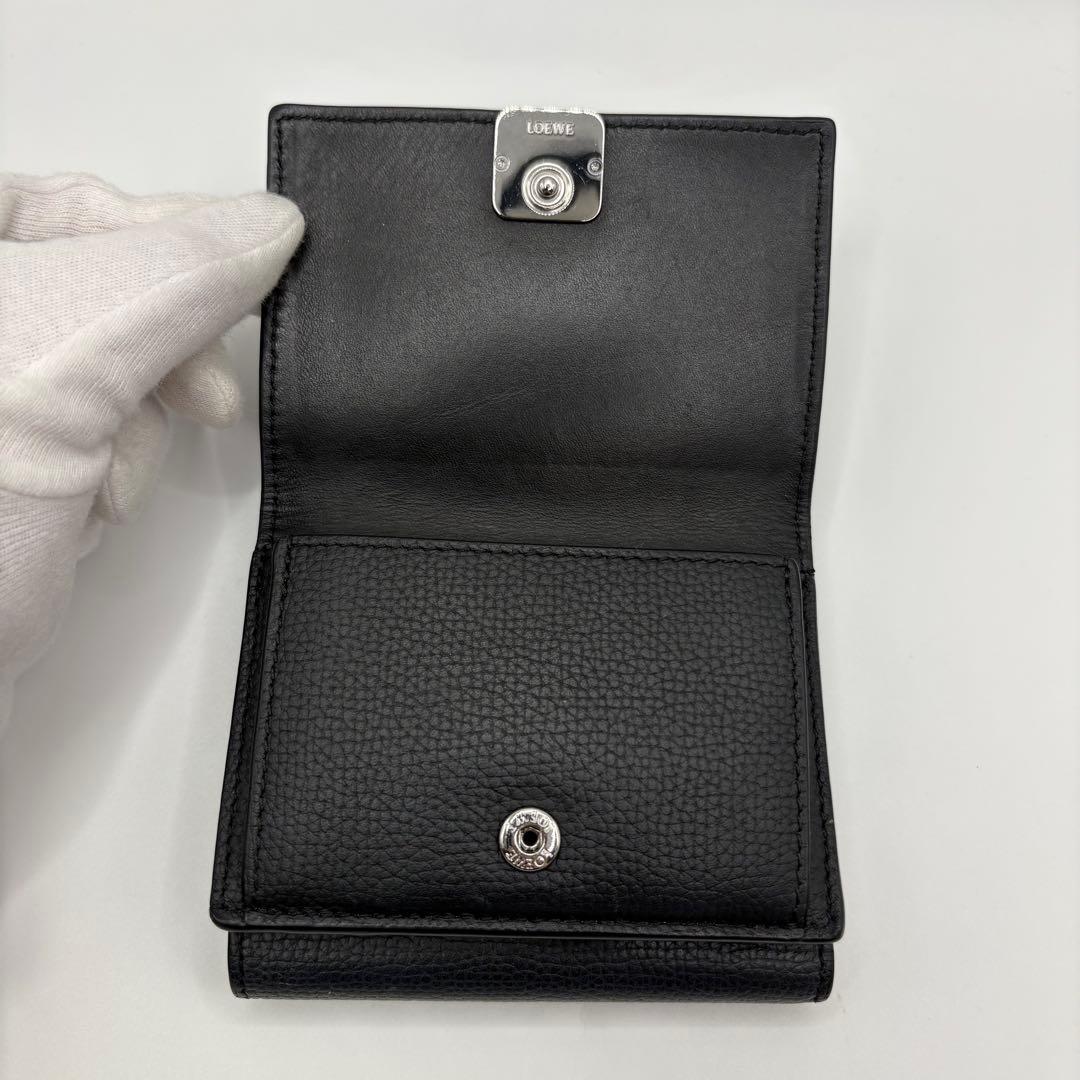 LOEWE ロエベ トライフォールドウォレット ブラック 財布 現行