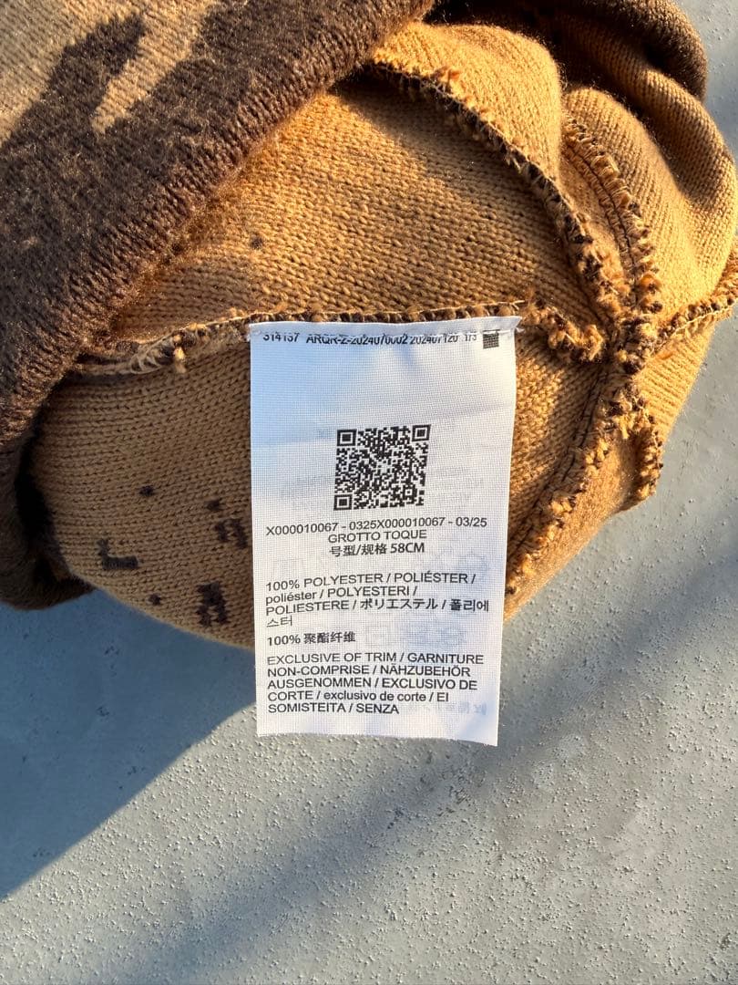 ARC'TERYX ニット帽 ブラウン・カモフラージュビーニー　着画⭕️