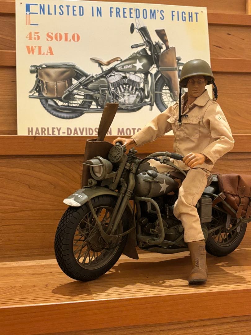 ハーレー45WLA 1/6アメリカンGIジョー35周年バイクインディア