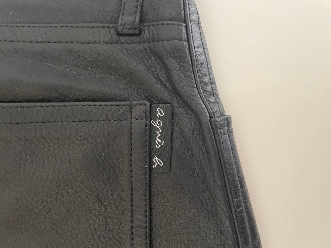 agnes b.90's ストレートレザーパンツ新品未使用メンズS