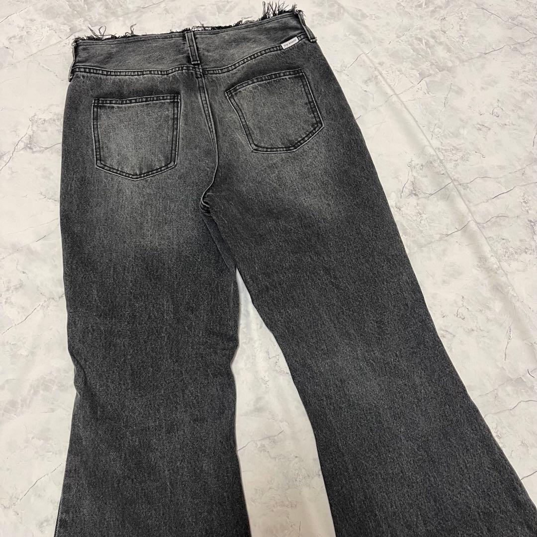 SLY FRINGE JW FLARE PT-E ブラック デニム　フレア　2
