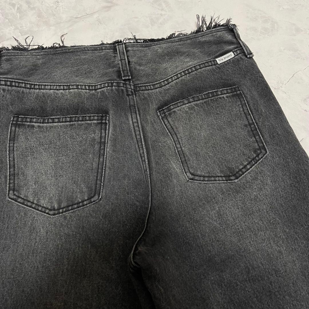SLY FRINGE JW FLARE PT-E ブラック デニム　フレア　2