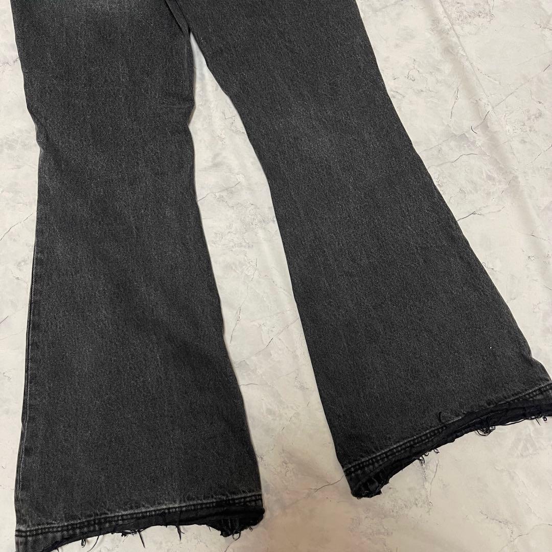 SLY FRINGE JW FLARE PT-E ブラック デニム　フレア　2