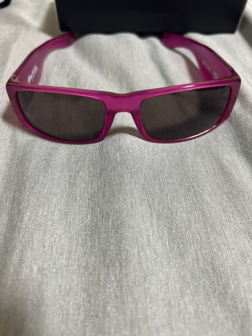Stussy ERIK パープル サングラス 収納袋付き