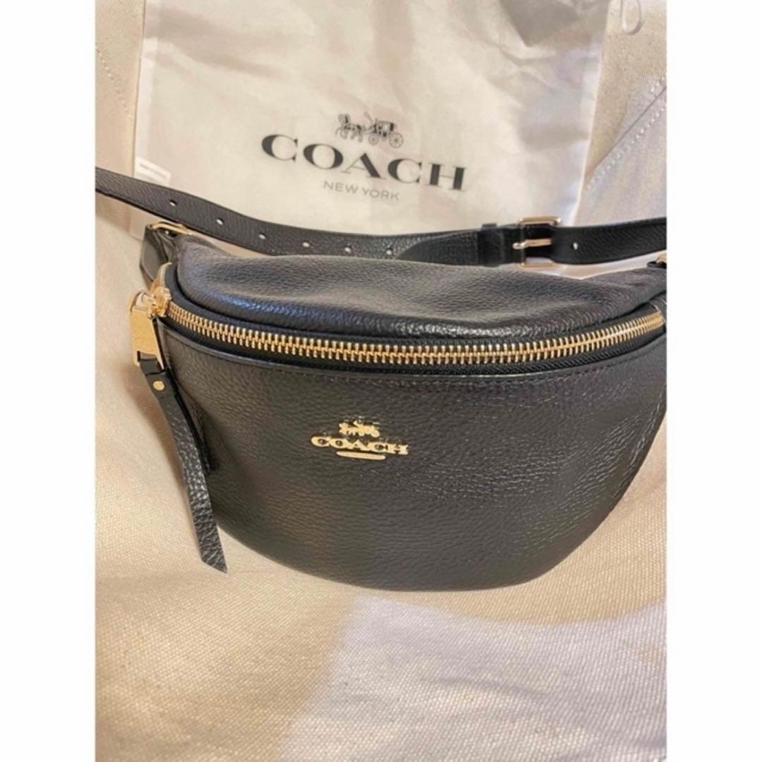 極美品‼︎COACH コーチ　ボディバッグ　ウエストポーチ　シボ革　オールレザー
