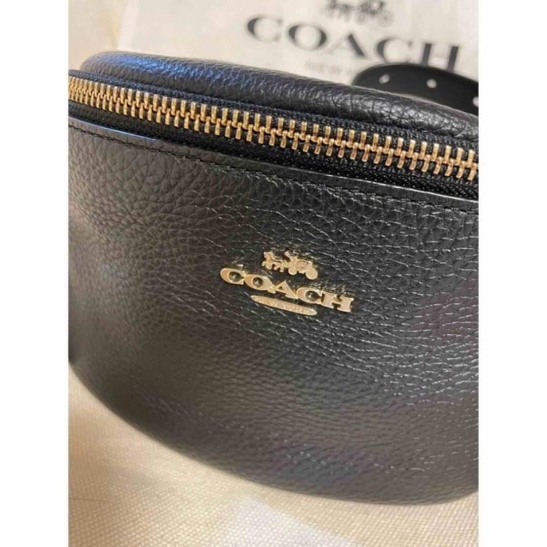 極美品‼︎COACH コーチ　ボディバッグ　ウエストポーチ　シボ革　オールレザー