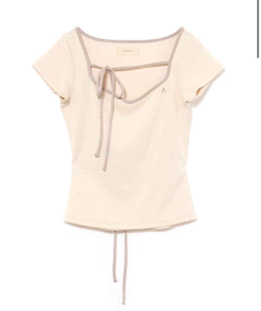 【正規品】ANDMARY Collie ribbon tops ivory