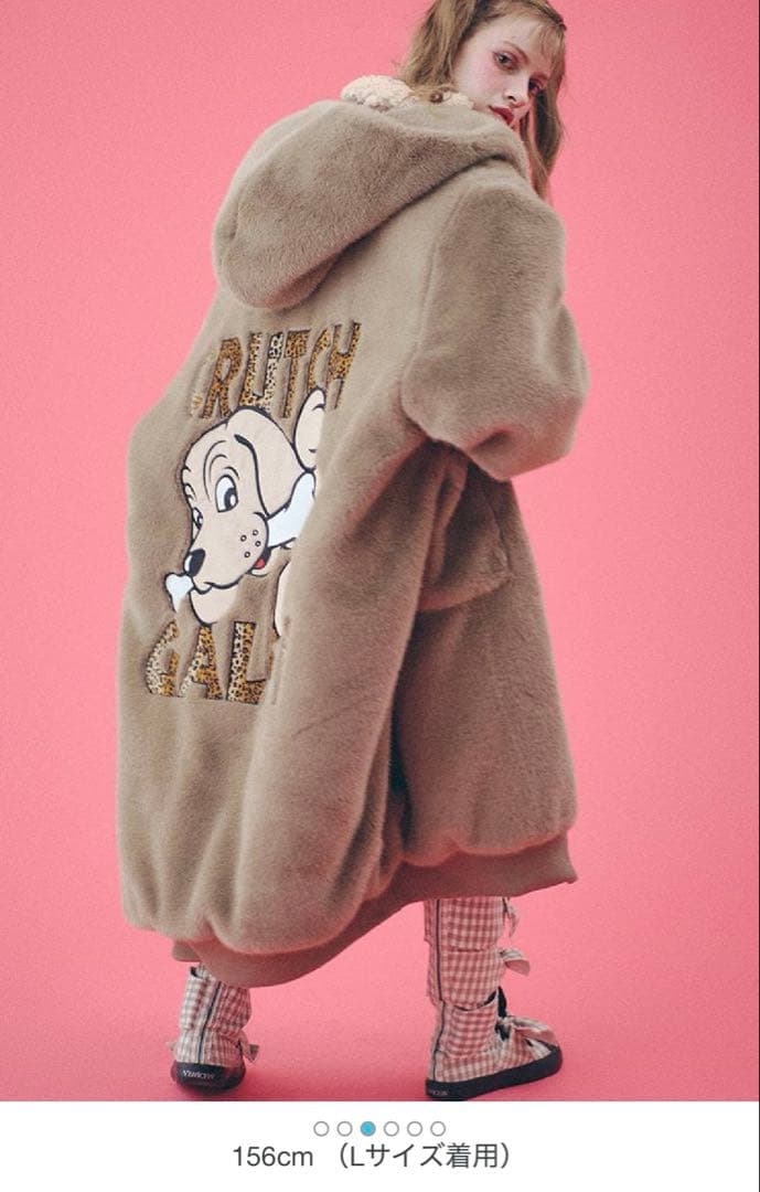 美品　ガルフィー　大セレブコート　ベージュ　サイズフリー