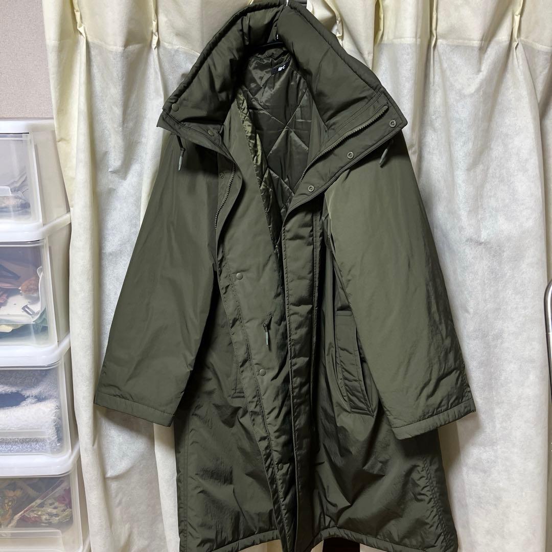 UNIQLO C フーデッドコート　57 OLIVE Sサイズ